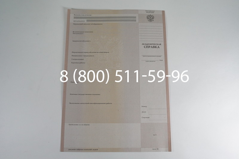 Заказать Академическая справка 1996-2009 года в Казани