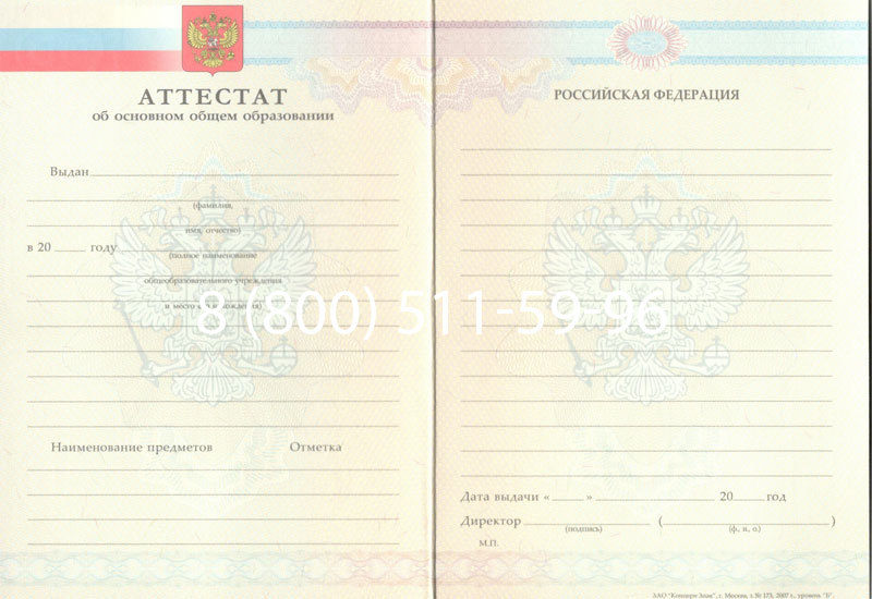 Купить Аттестат за 9 класс 2007-2010 годов в Казани Купить Аттестат за 9 класс 2007-2010 годов в Казани